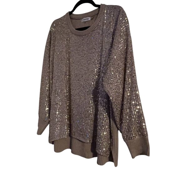 CALVIN KLEIN SEQUINS SWEATER - Picture 2 of 4